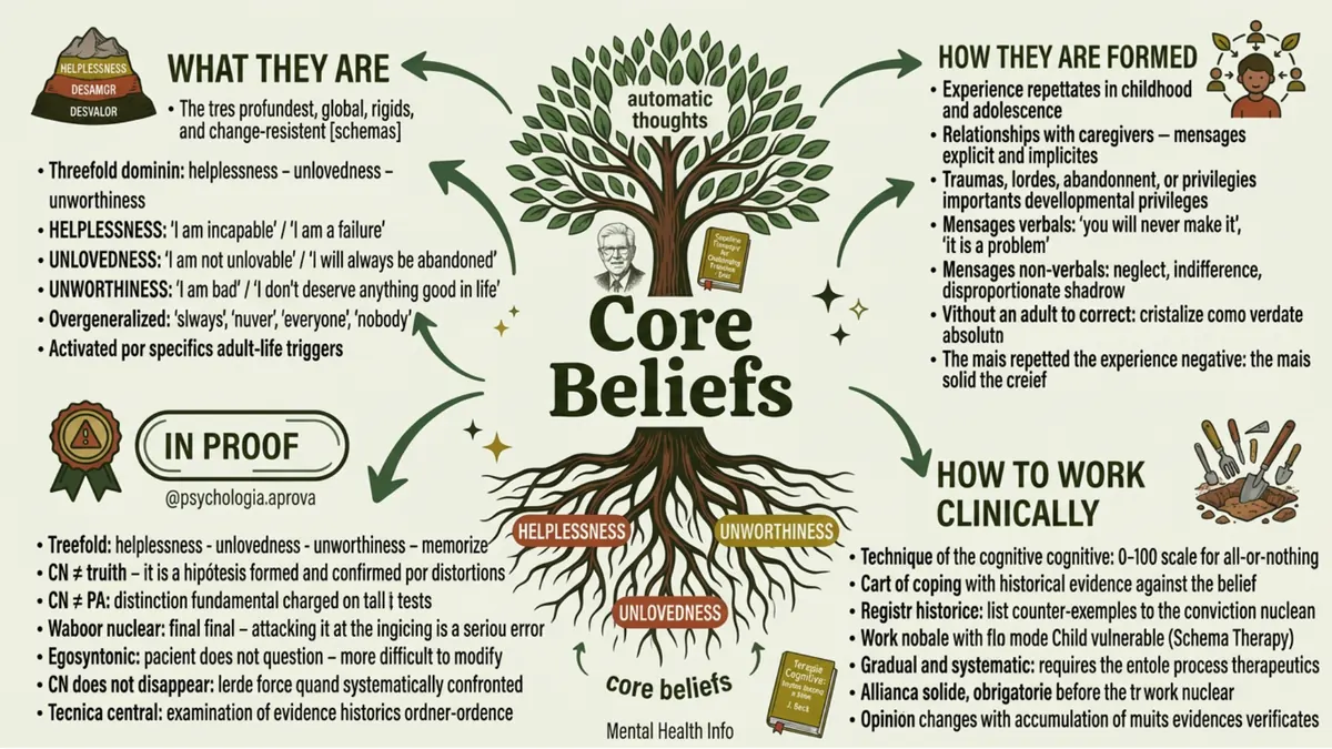 Mind map about core beliefs