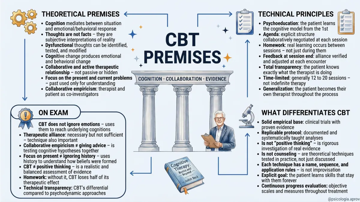 Mind map about the premises of CBT
